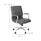 Flash Furniture Mid-Back Gray/Chrome LeatherSoft Executive Swivel Chair GO-2286M-GR-GG - alternate 5
